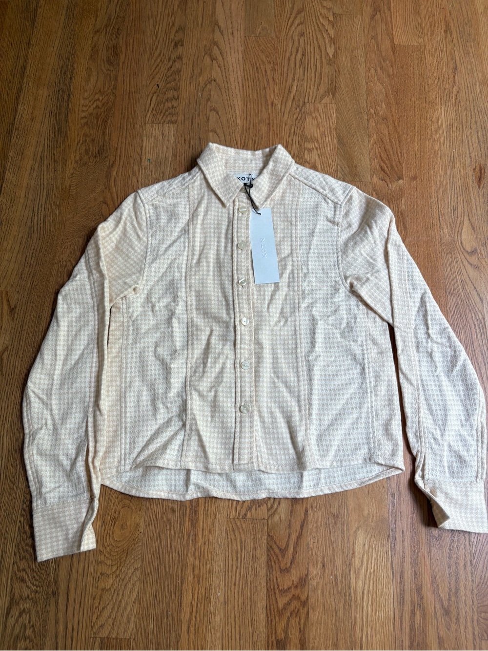 KOTN Cream Button-Front Women's Shirt